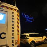 Le poste de commandement de la Protection Civile de la Mayenne déployé lors d'un spectacle de drones à Laval